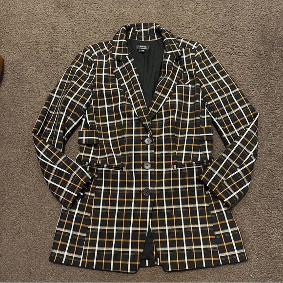 Maeve Anthropologie Oversized Plaid Equestrian Blazer - Picture 4 of 10